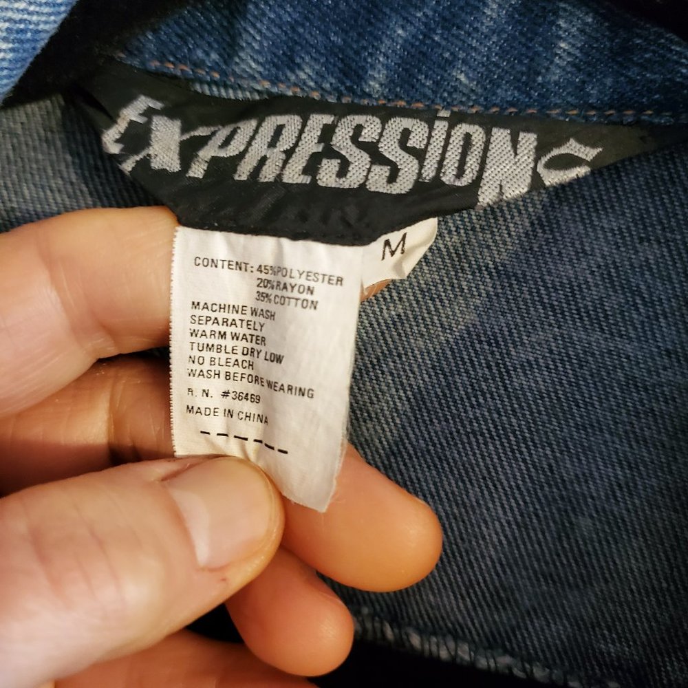 Expression Denim Jean Jacket Medium - image 7
